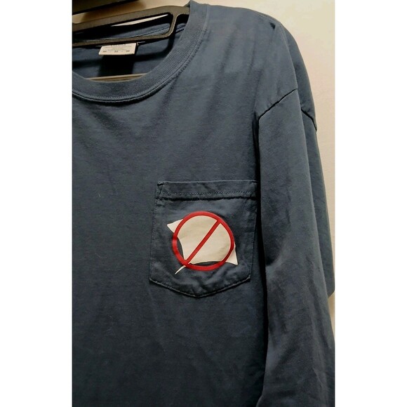 RARE The Crocodile Hunter Steve Irwin Double Sided Long Sleeve Pocket Tee Medium - Picture 3 of 6